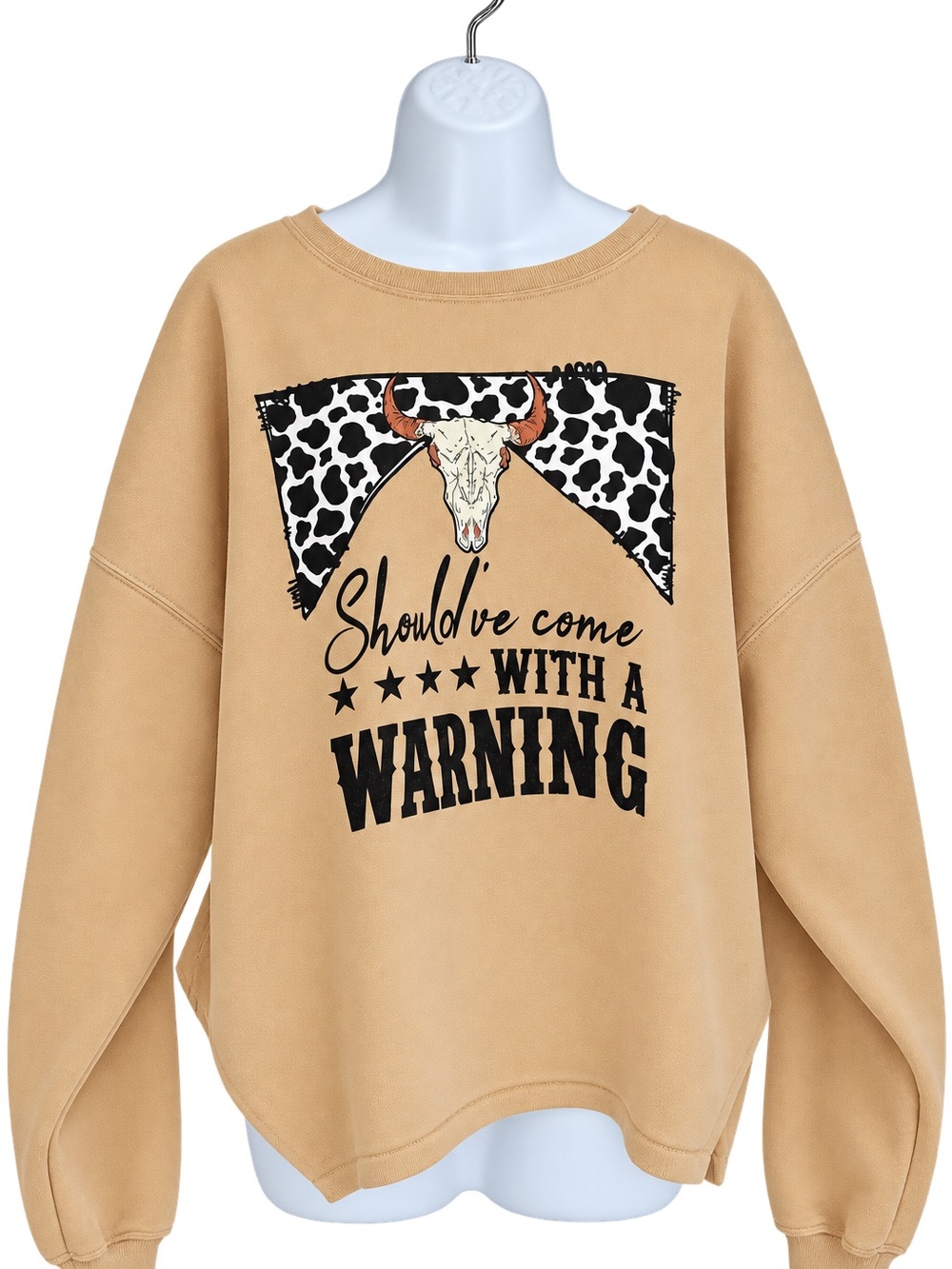 Love Dazed NWT Western Cow Skull Graphic Sweatshirt Size 2X Oversized
